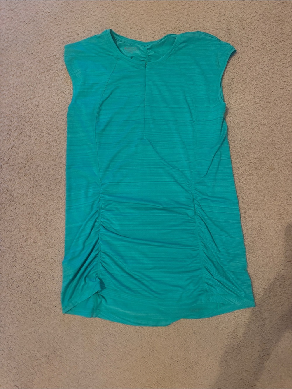 Athleta Large L NWOT Green Ruched Side Sleeveless Swim Cover Up